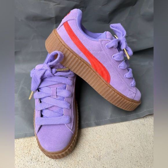 Puma Shoes - PUMA x Rihanna FENTY Creepers Purple Suede Platform Sneakers Women’s 4.5 NWOT